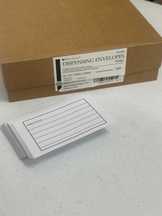 Medicine Dispensing Envelopes